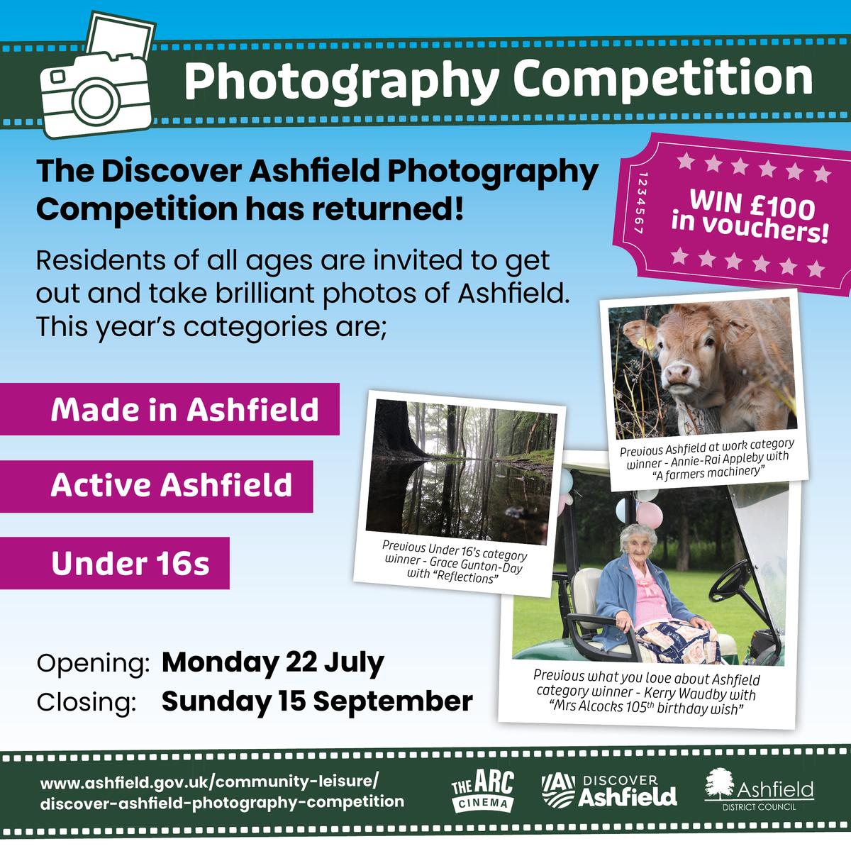 Enter Discover Ashfield Photography Competition 2024